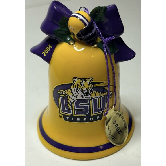 Danbury Mint 2004 LSU Christmas Bell Ornament With Original Box Vintage - Picture 4 of 13